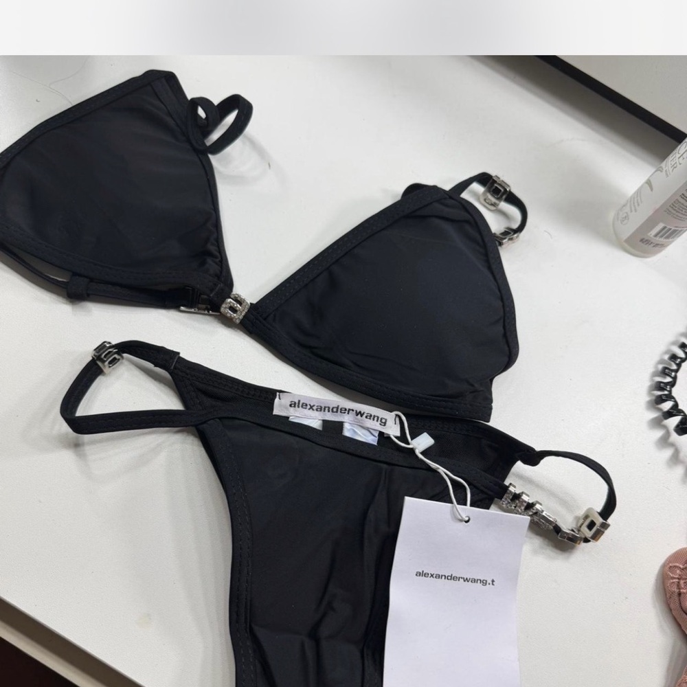 Alexander Wang Black Triangle Bikini Set